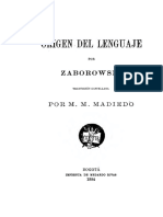 Zaborowski Moindron Sigismund. Origen Del Lenguaje PDF