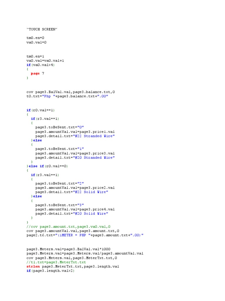 Touch Screen Wire Purchase System | PDF