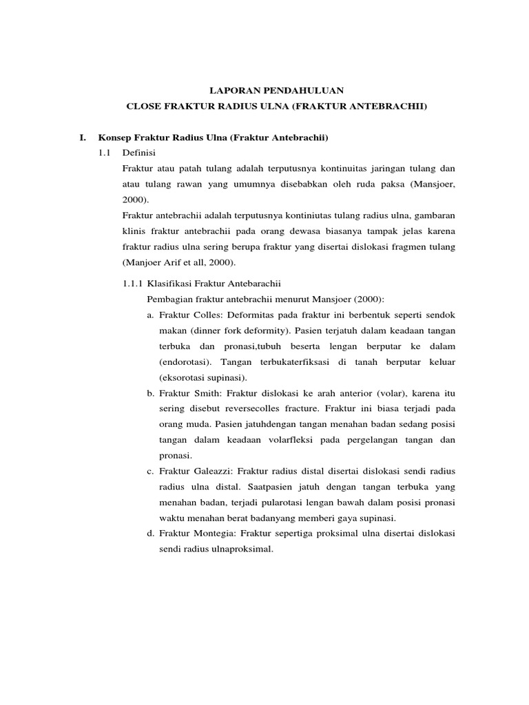 LP Fraktur Radius Ulna (Antebrachii) | PDF