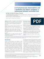 A Comparison of Intramuscular Diamorphine and Intramuscular Pethidine For Labour Analgesia: A Two-Centre Randomised Blinded Controlled Trial