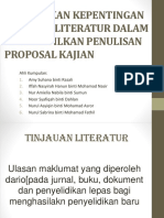 Kepentingan Kajian Literatur