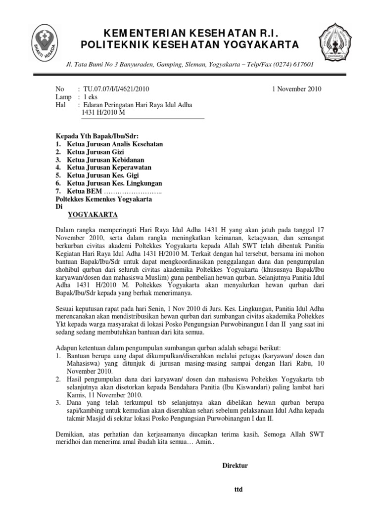 Surat Idul Adha 2010