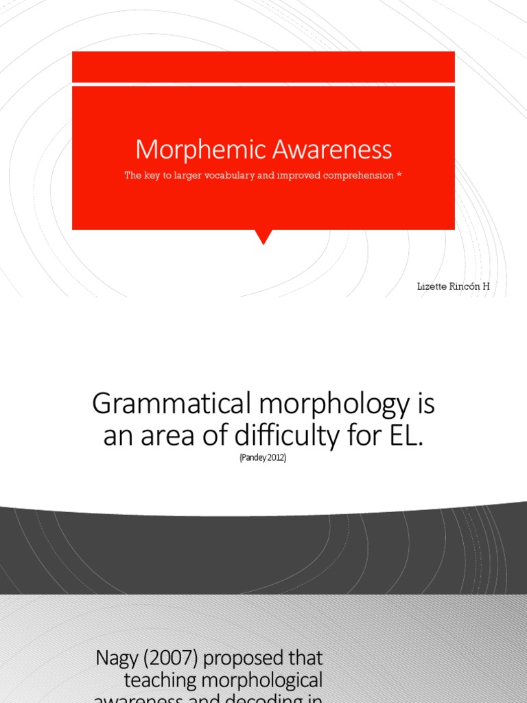 Enhancing Vocabulary via Morphemic Awareness | PDF | Morphology ...