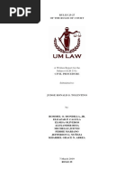 RULES 25-27 of The Rules of Court: A Written Report For The Subject (LLB 231)