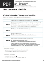 OCI Application Document Checklist Canada | PDF | Government And ...