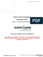 Sanctum Daily Vocab The Hindu Nov 2017 Compilation