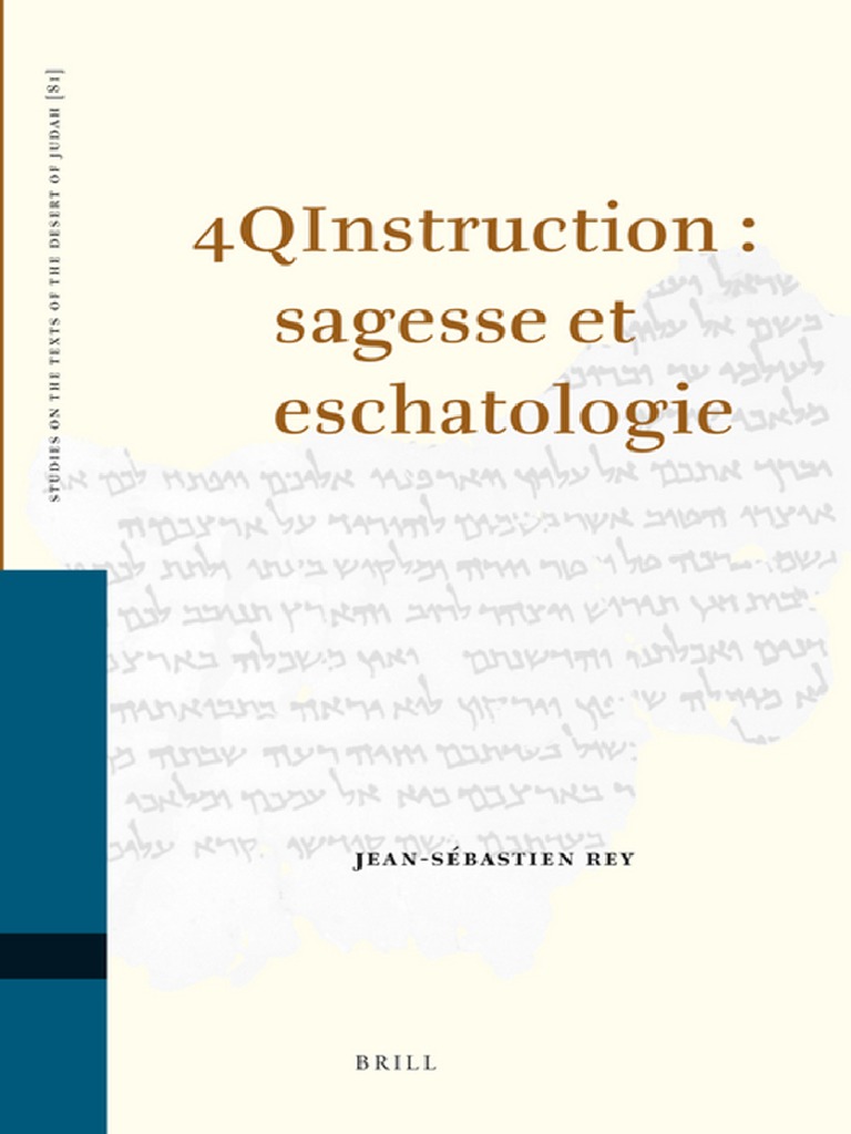 Les 7 Colonnes De La Sagesse Divine Pdf 4QInstruction-sagesse Et Eschatologie PDF | PDF | Littérature antique |  Bible