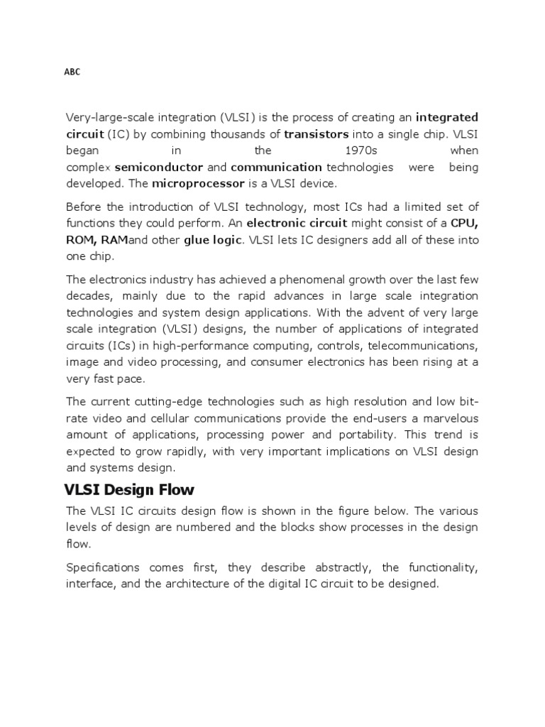 VLSI Design and Applications Overview | PDF