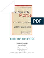 Book Report/Review: Tuesdays With Morrie