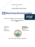 Recruitment Process in Bhel File Kaveri Verma