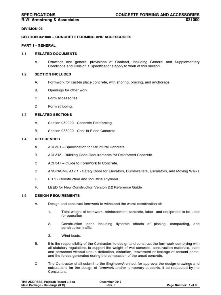 Concrete Forming IFC | PDF | Lumber | Concrete