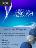 Basic Functions of Management