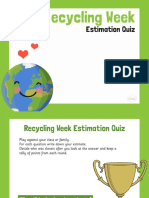 T HE 058 Recycling Week Estimation Quiz PowerPoint