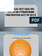 Republic Act (RA) No. 10175 or Cybercrime Prevention Act of 2012