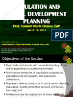 Population and Social Development Planning: Prof. Carmeli Marie Chaves, Enp