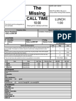 10 Call Sheet Template