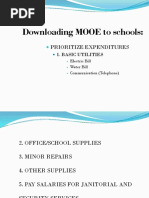 Downloading MOOE To Schools:: Prioritize Expenditures