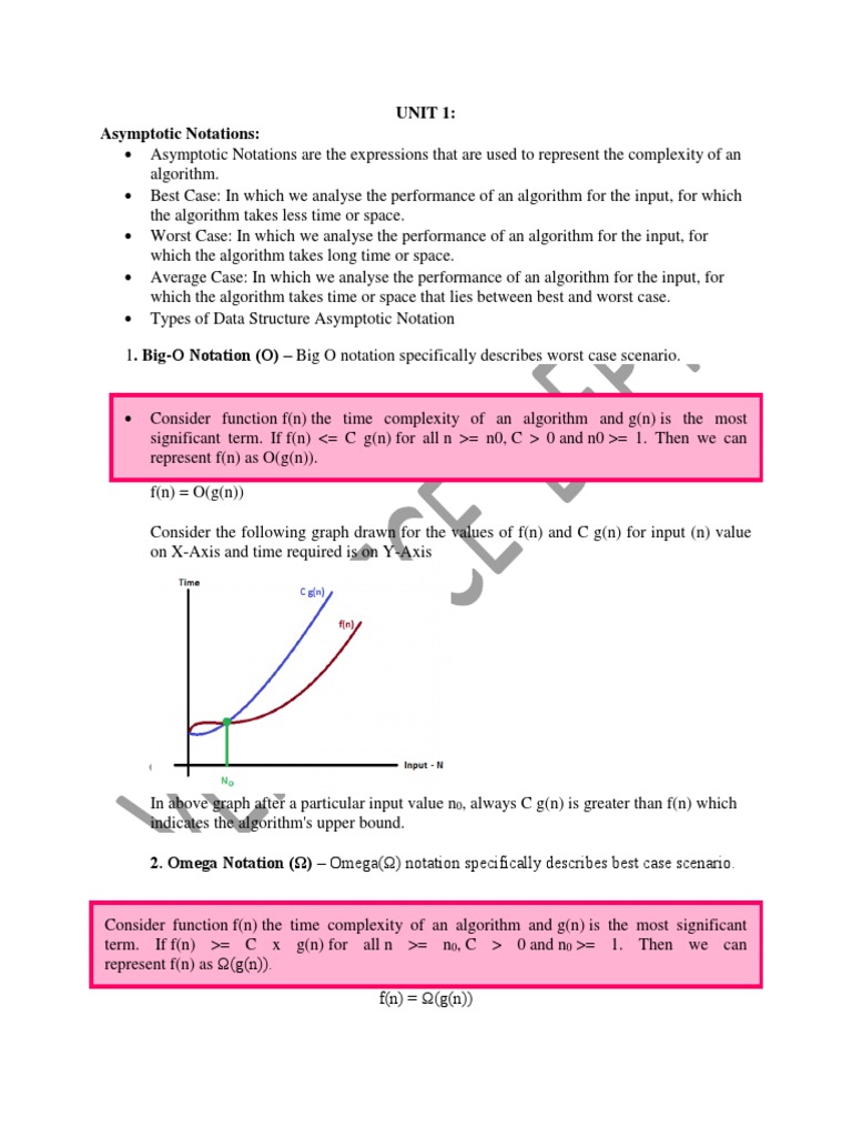 Unit 1: Asymptotic Notations | PDF | Queue (Abstract Data Type) | Array ...