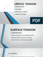Surface Tension: Causes Physical Units Applications