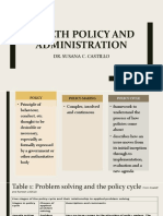 Health Policy and Administration