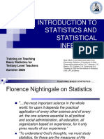 Introduction To Statistics and Statistical Inference