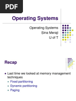 Operating Systems Sina Meraji Uoft