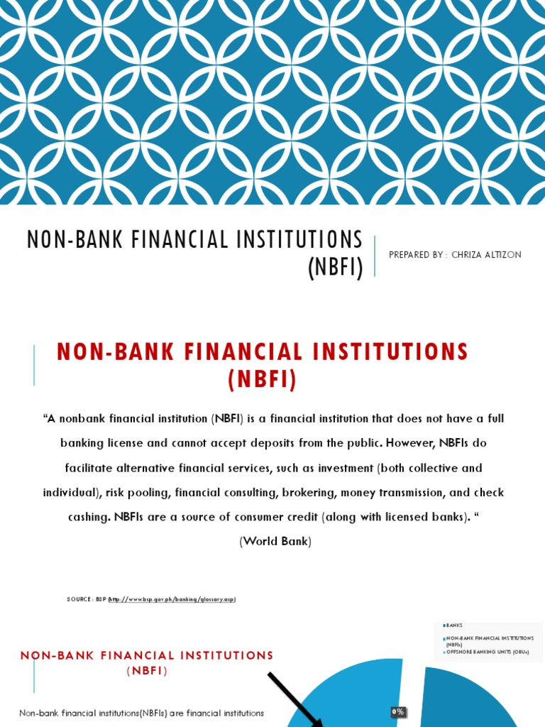 Overview of Non-Bank Financial Institutions | PDF | Non Bank Financial ...