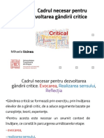 C4_Cadrul Necesar Pentru Dezvoltarea Gândirii Critice