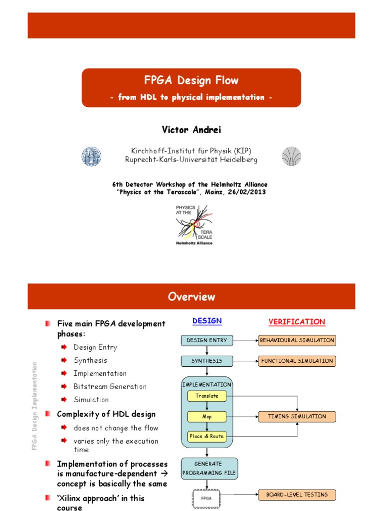 FPGA Design Flow Overview | PDF | Field Programmable Gate Array ...