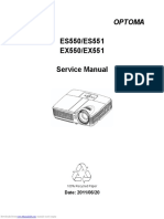 ES550/ES551 EX550/EX551 Service Manual: Optoma