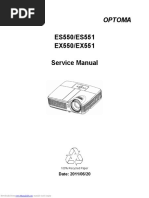 ES550/ES551 EX550/EX551 Service Manual: Optoma