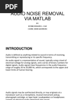 Audio Noise Removal Via Matlab