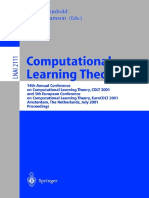 Computatinal Learning Theory PDF