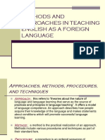Methods and Approaches in Teaching English As A Foreign Language