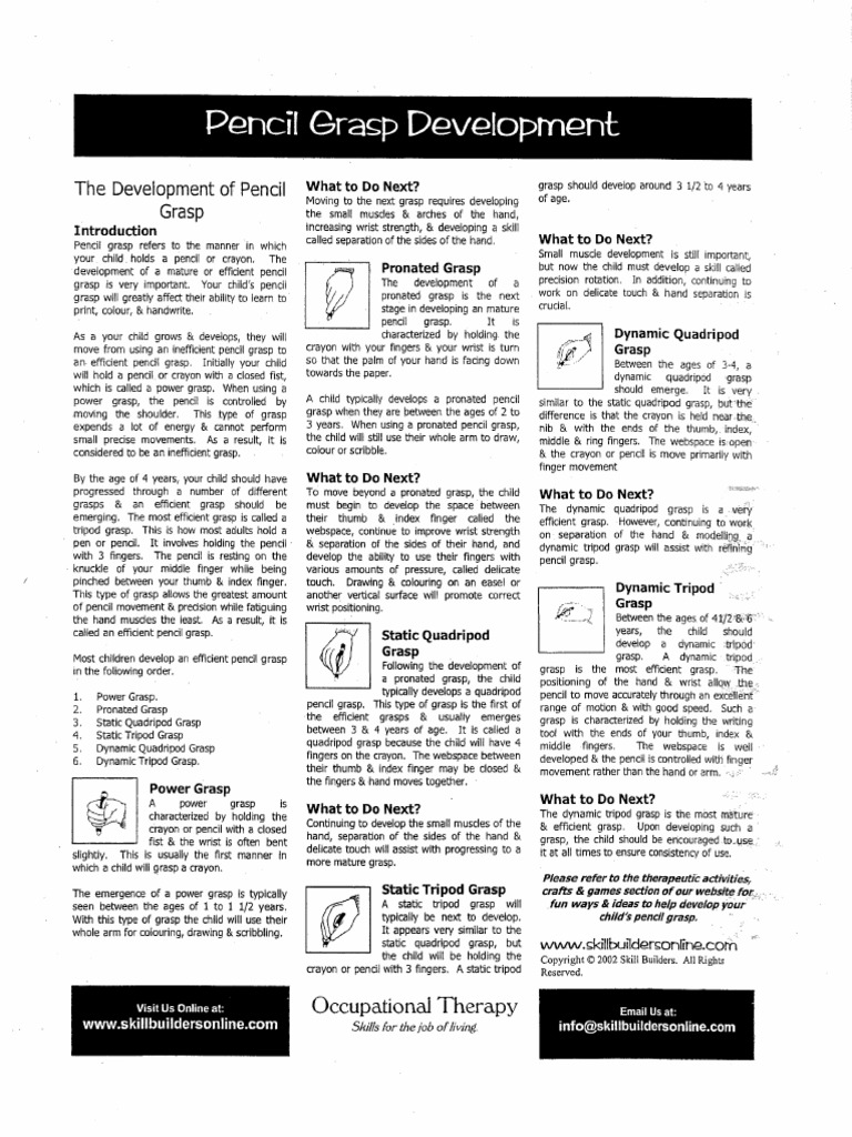 Pencil Grasp Development | PDF