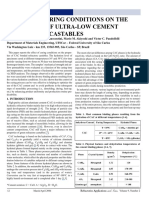 Effect of Curing Conditions on the Properties of U