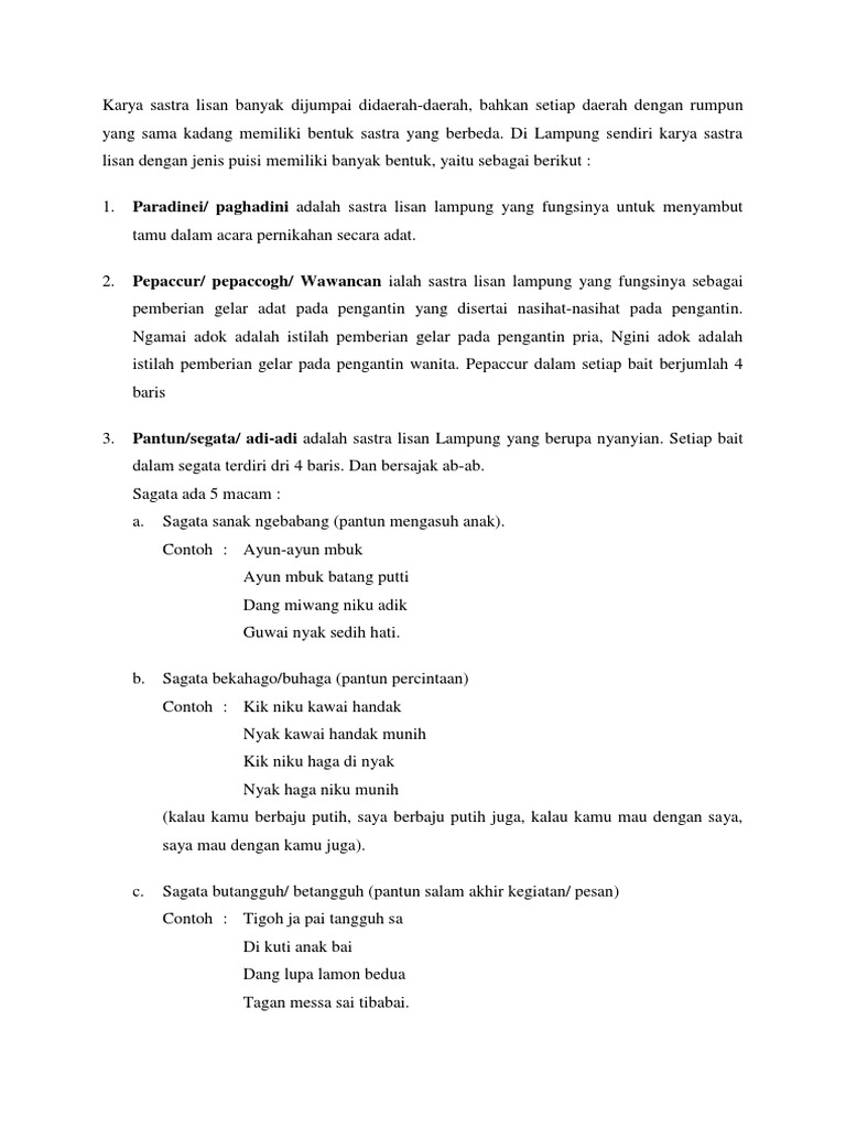 Contoh Puisi Lampung Guru Paud
