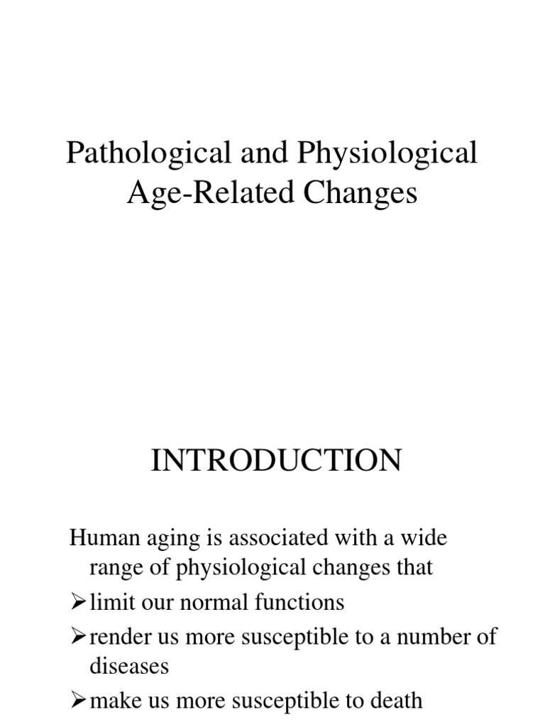 Pathological and Physiological Age-Related Changes | PDF | Respiratory ...