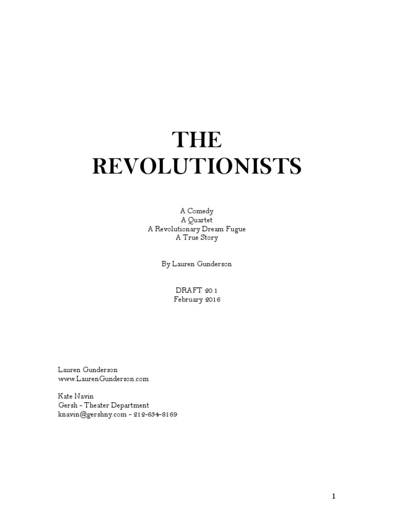 The Revolutionists French Revolution