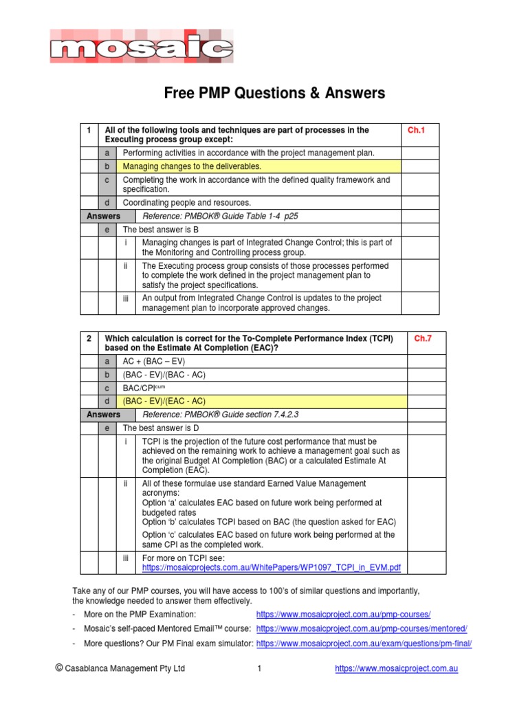 PMP Question Answers | Project Management Professional | Net Present Value