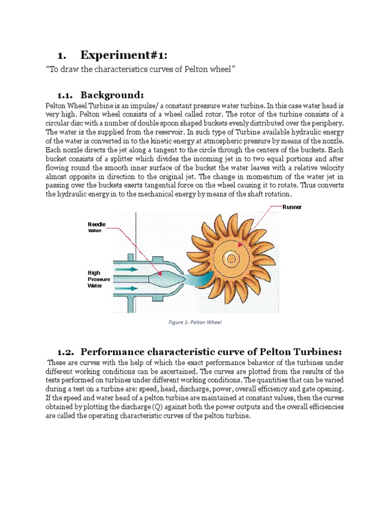Characterization of a Pelton Wheel Turbine: Evaluating Performance ...