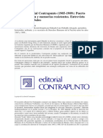 Editorial Contrapunto (1985-1989)-Puerto de Mar, Edición y Memorias Resistentes. Entrevista Con Graciela Daleo