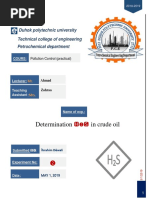 Pollutin Lab Report EXP.. No.2