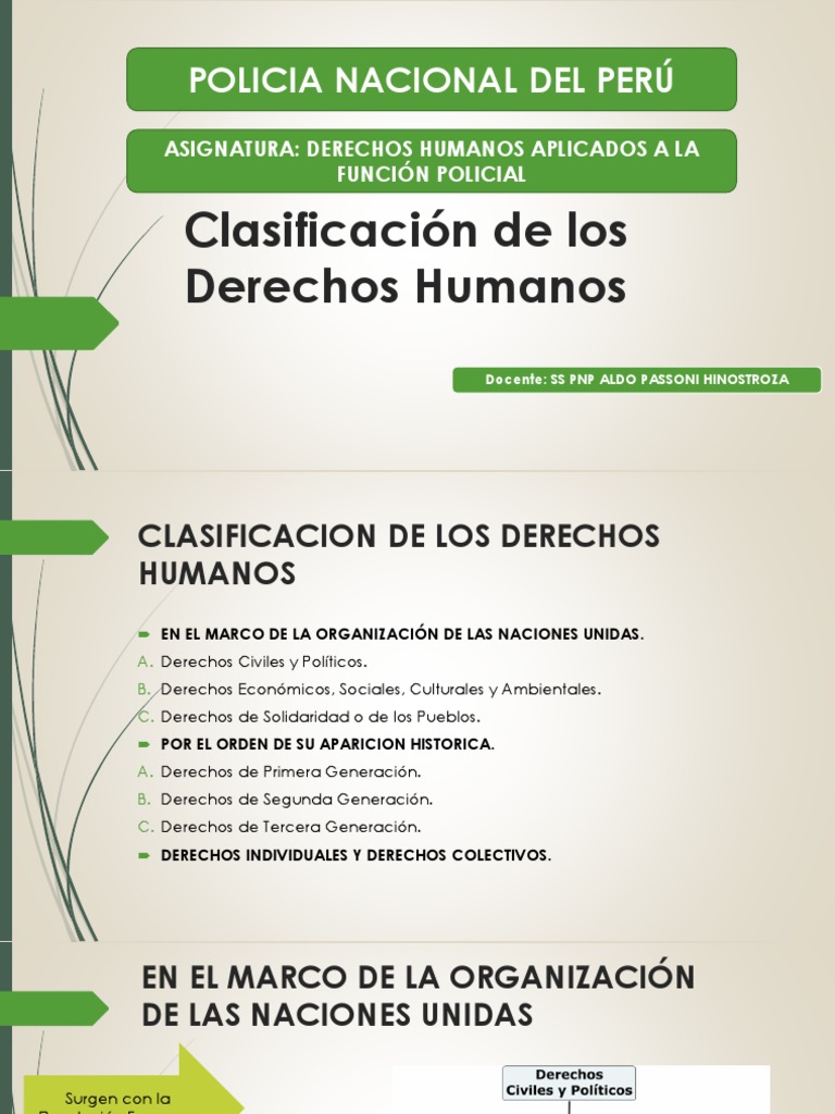 Clasificacion DDHH | PDF | Derechos | Derechos humanos