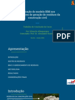 Apresentação Aplicação Do Modelo BIM Nos Indicadores de Geração de Resíduos Da Construção Civil