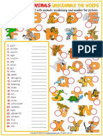 Alphabet Vocabulary Esl Unscramble The Words Worksheet For Kids PDF