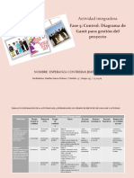 Actividad Integradora: Fase 5: Control. Diagrama de Gantt para Gestión Del Proyecto