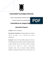 Universidad Tecnológica Nacional: Dissertation Proposal
