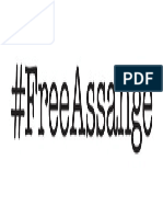 Hashtag Free Assange1 3x11.5inch
