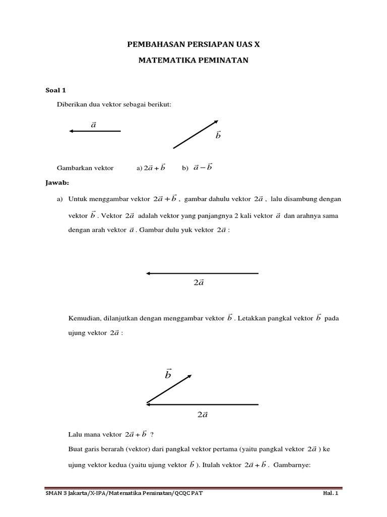 Pembahasan Persiapan Uas X Matematika Peminatan Soal 1